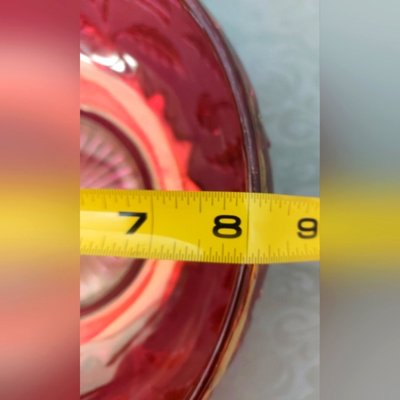 EAPG US GLASS DELAWARE RUBY STAIN/FLASH & GOLD BERRY BOWL SET - Picture 11 of 11